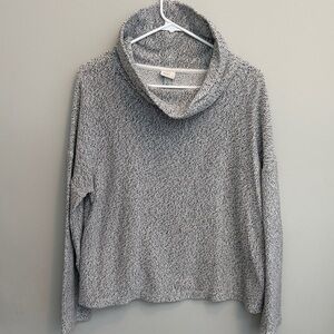 a new day Heathered Gray Cowl Neck Sweater. Size Large